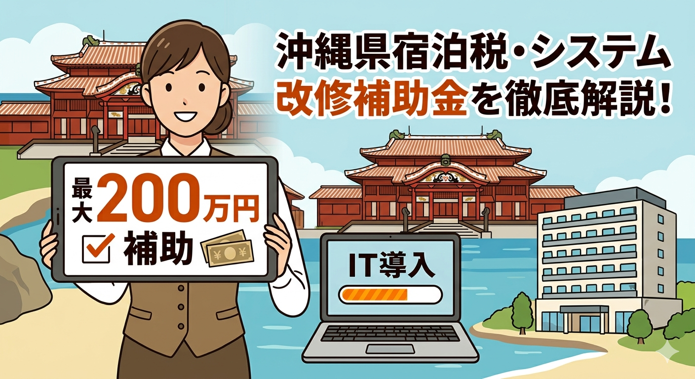 【2026年最新】最大200万円補助！沖縄県宿泊税の導入に伴う「システム改修補助金」のポイント