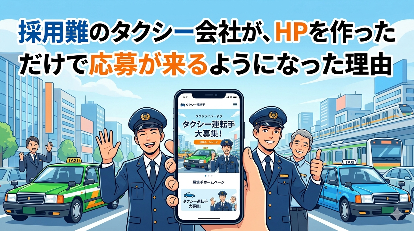 採用難のタクシー会社が、HPを作っただけで応募が来るようになった理由