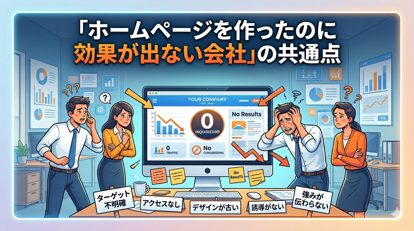 ホームページを作ったのに効果が出ない会社の共通点7選